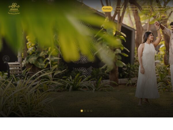 Abhishek Photography website screenshot