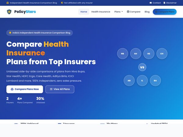 PolicyStars website screenshot